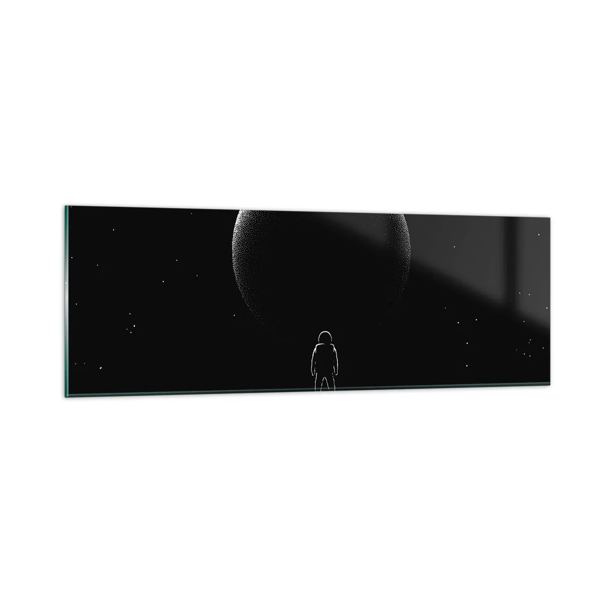 Glastavla - Bild på glas - Ansikte mot ansikte - 90x30 cm