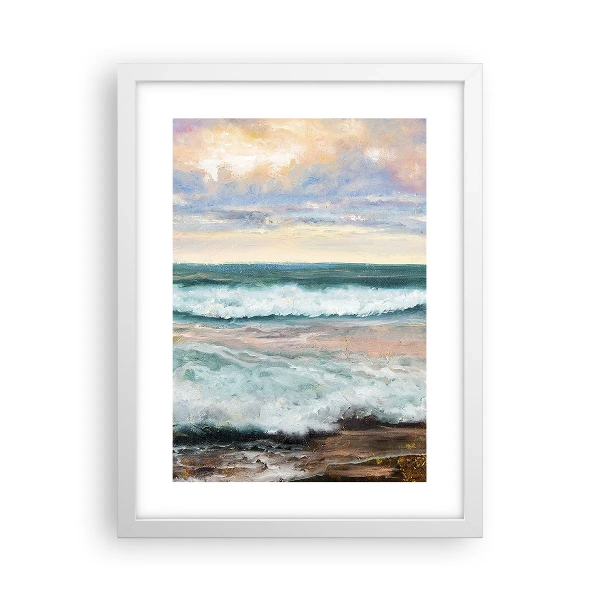 Affisch i vit ram - Här kan du släta ut din själ - 30x40 cm