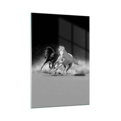 Glastavla - Bild på glas - Frihetens galopp - 80x120 cm