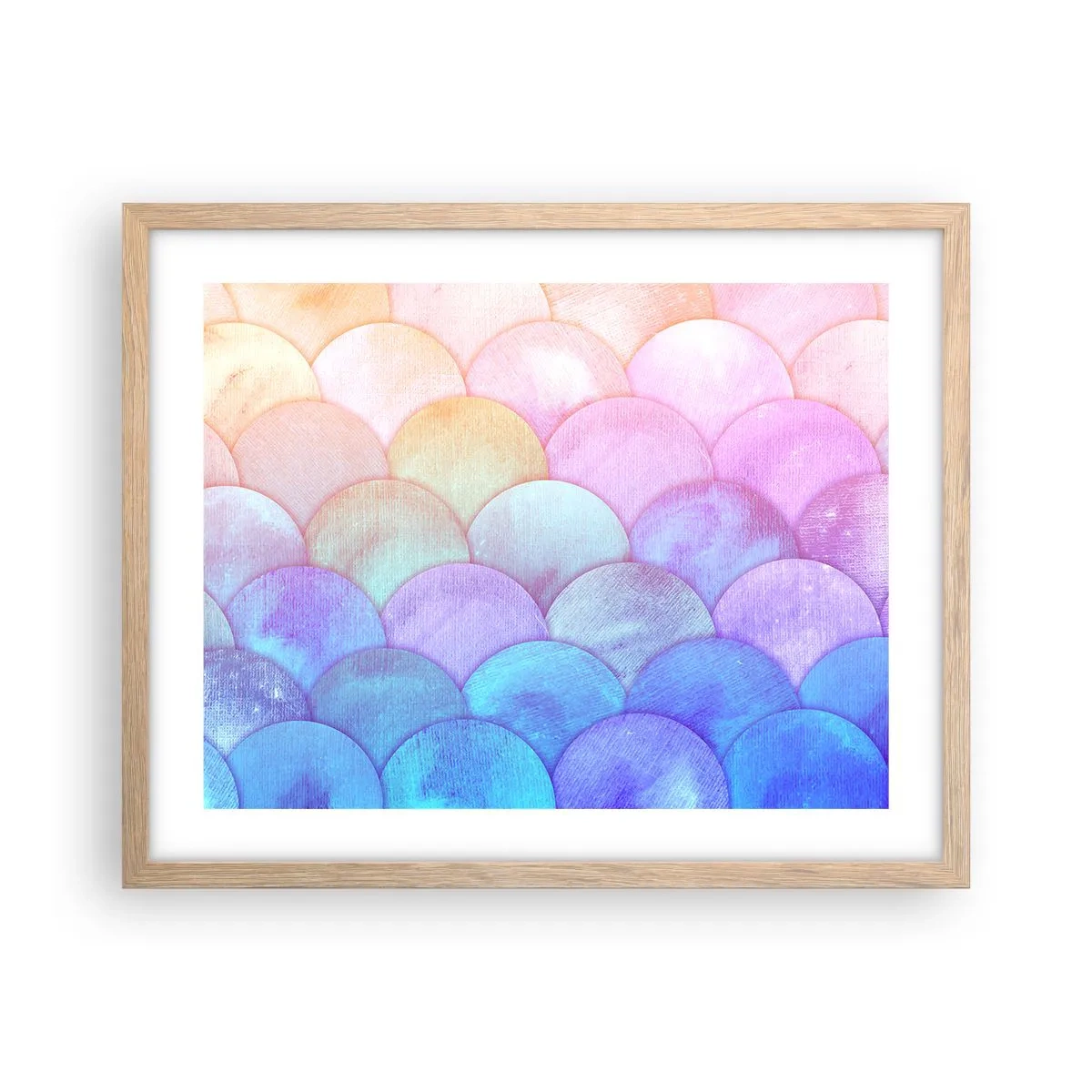 Affisch i ram av ljusek - Pärlskal - 50x40 cm