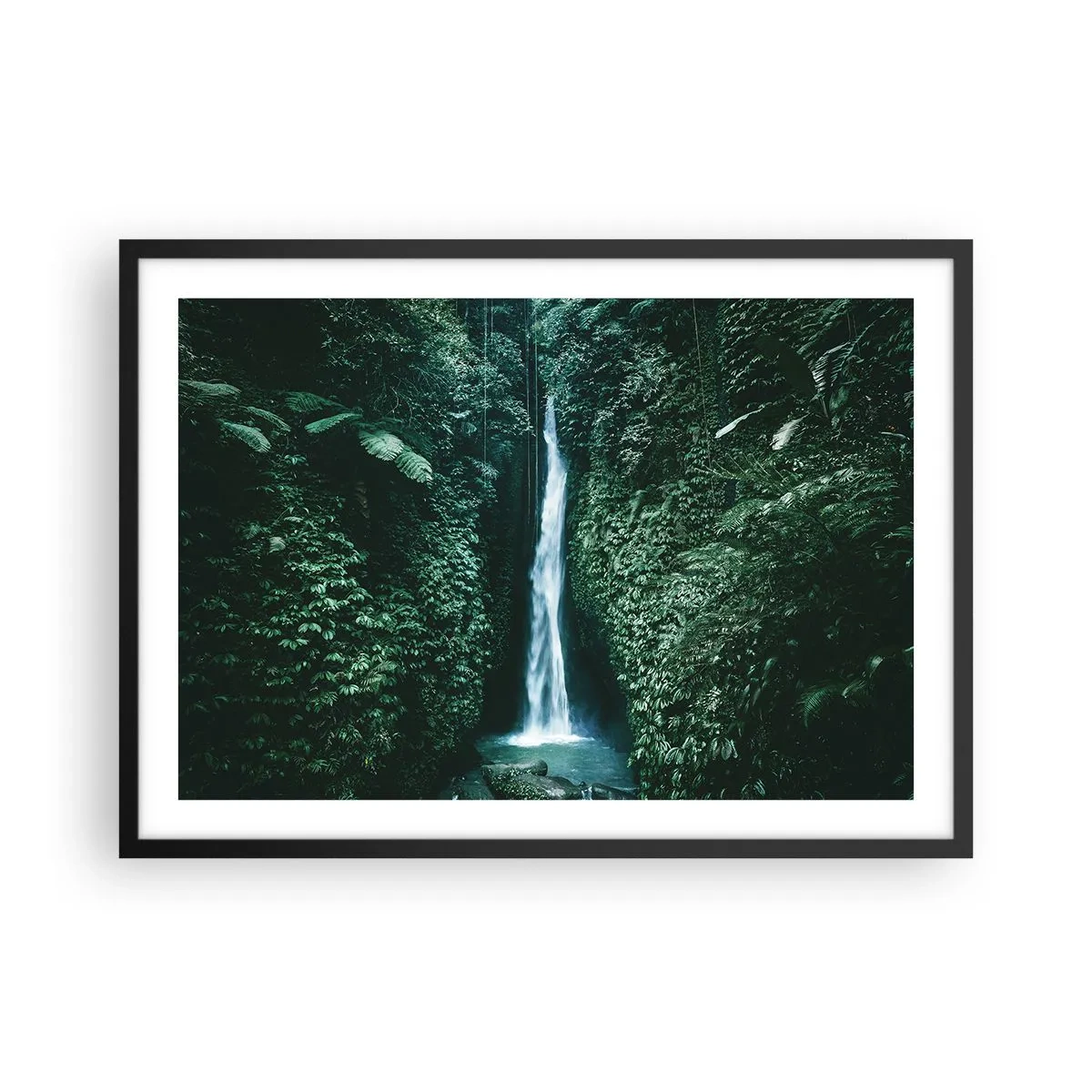 Affisch i svart ram - Tropisk spa - 70x50 cm