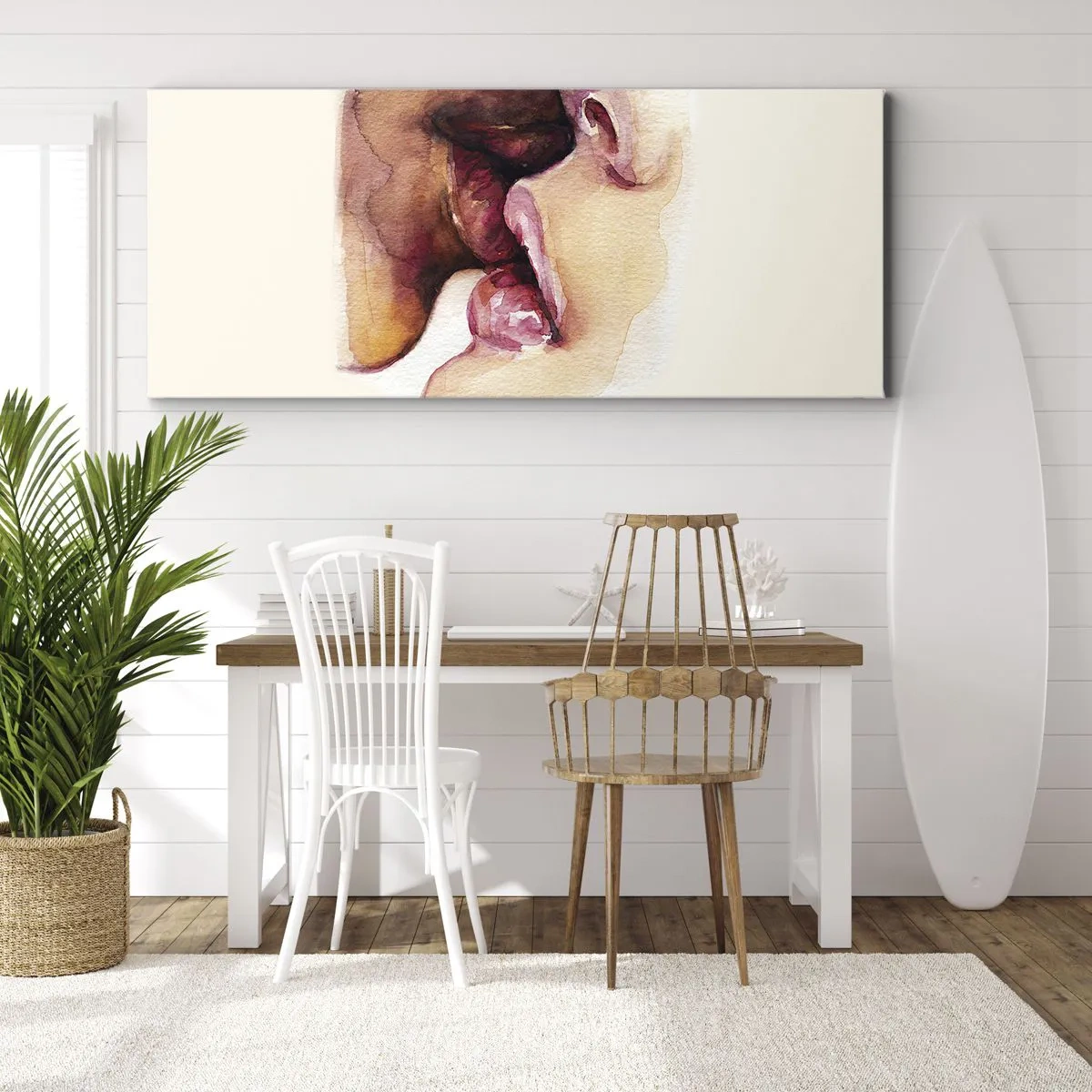 Canvastavla - Bild på duk - Som dag och natt, jord och himmel - 140x50 cm