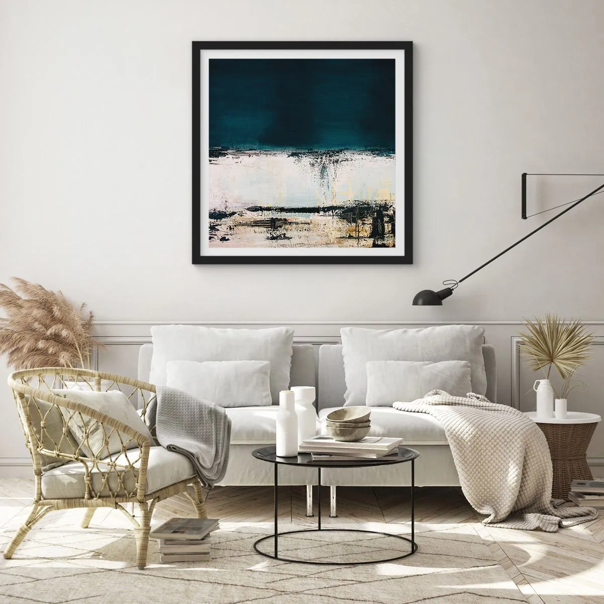 Affisch i svart ram - Horisontell komposition - 60x60 cm