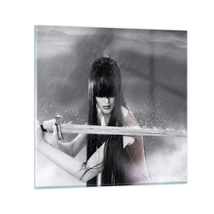 Glastavla - Bild på glas - Vacker och farlig - 60x60 cm