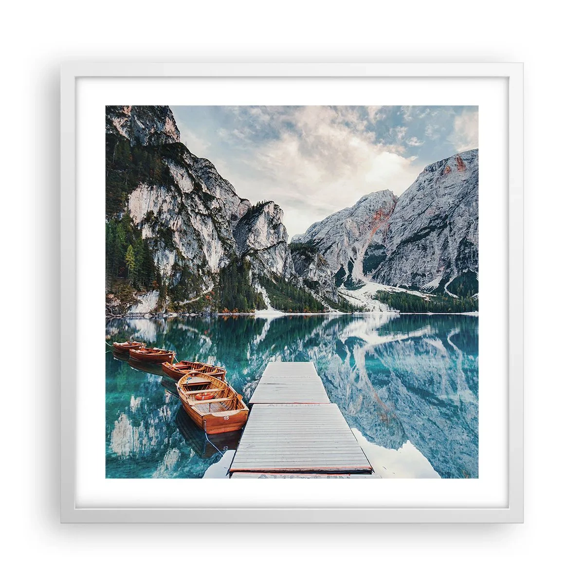 Affisch i vit ram - Vi visar dig skönhet - 50x50 cm