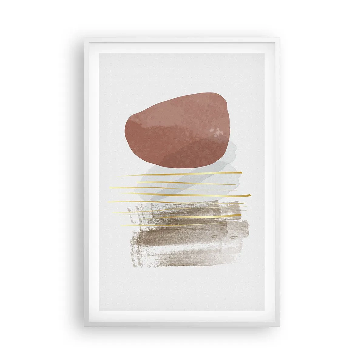 Affisch i vit ram - Abstrakt pelargång - 61x91 cm