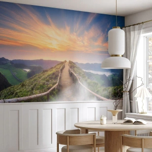 Fototapet Premium Canvas - Nära himlen - Bergslandskap, Natur, Solnedgång - 350x256 cm