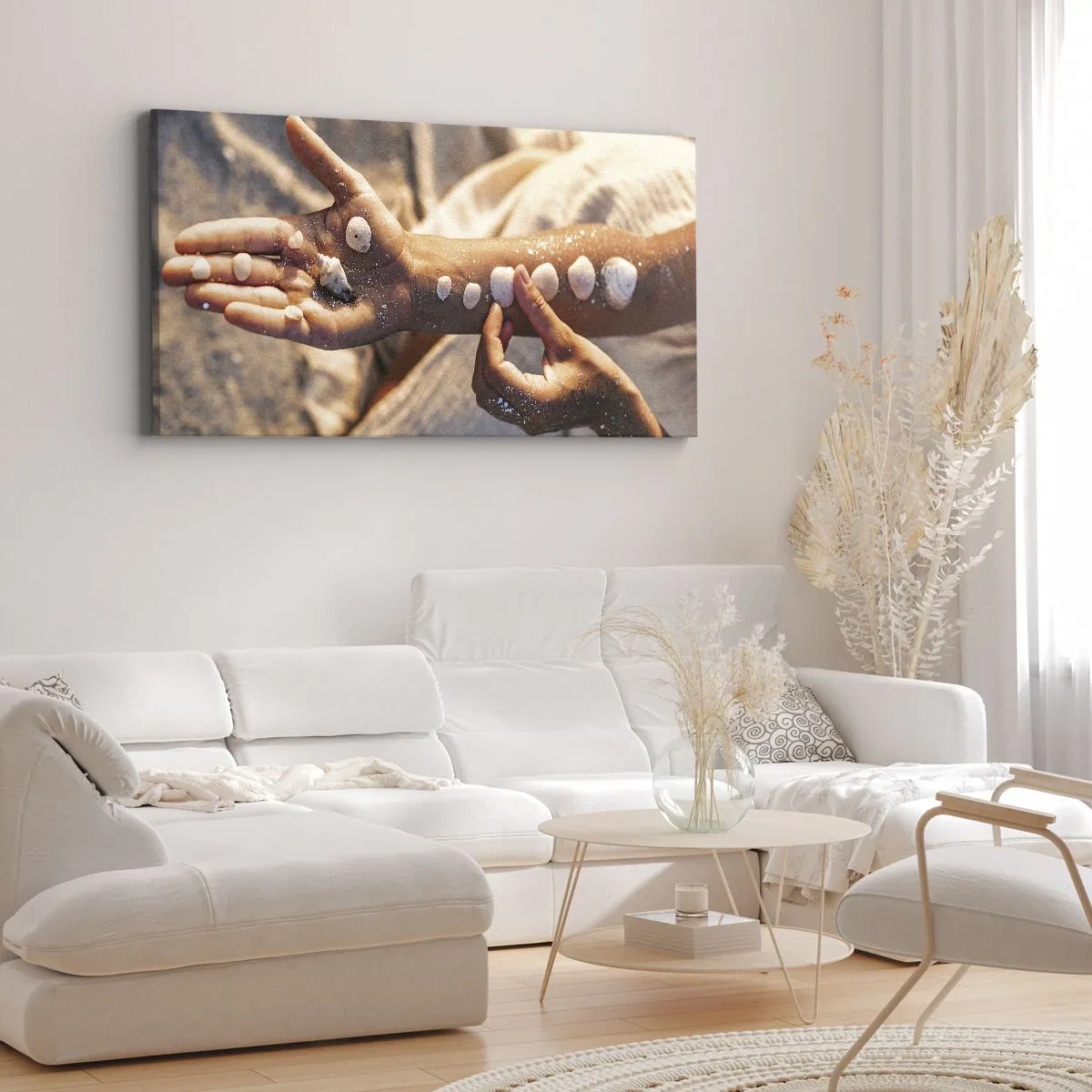 Canvastavla - Bild på duk - Skönhet inom handens räckvidd - 100x40 cm
