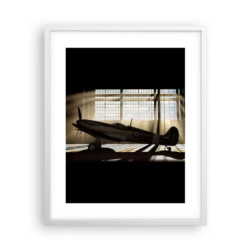 Affisch i vit ram - Kämpens vila - 40x50 cm