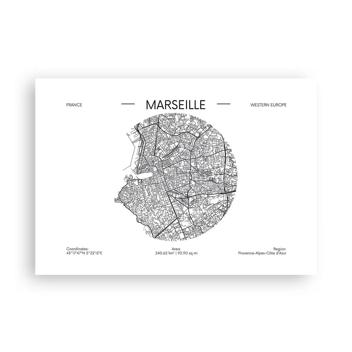 Affisch - Marseilles anatomi - 100x70 cm