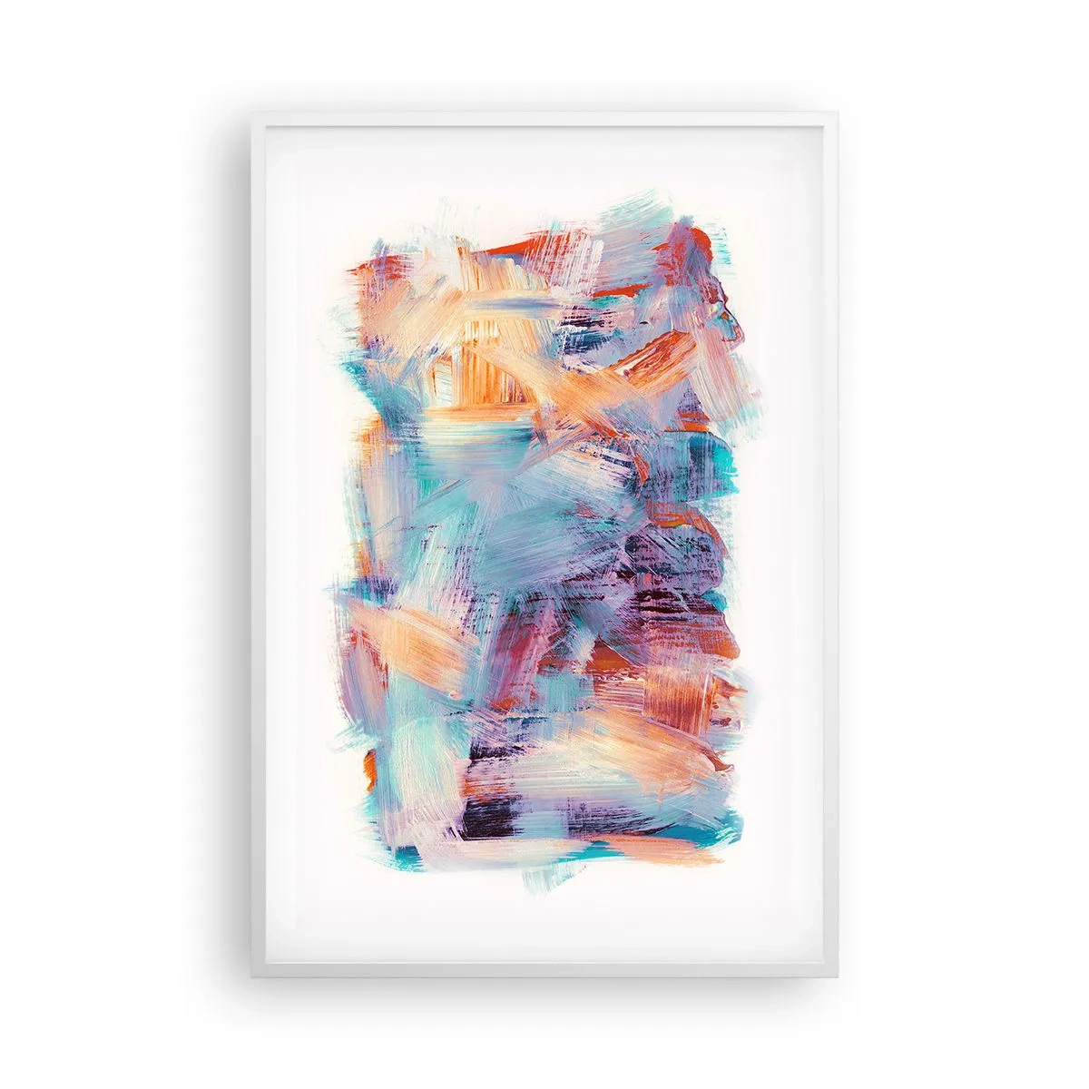 Affisch i vit ram - Färgglad röra - 61x91 cm