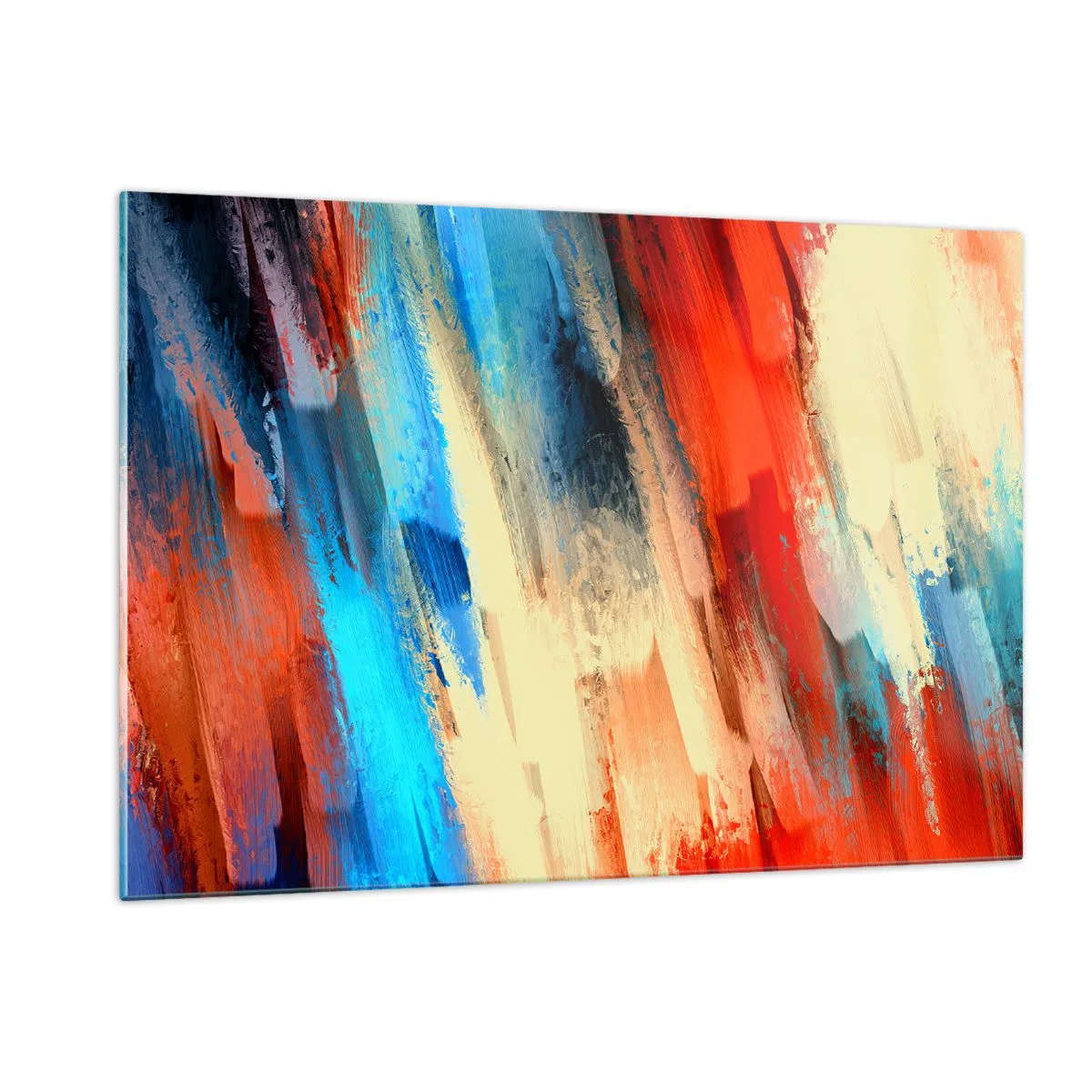 Glastavla - Bild på glas - Färgkaskad - 120x80 cm