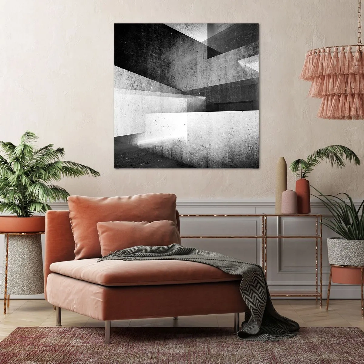 Canvastavla - Bild på duk - Rummets struktur - 30x30 cm
