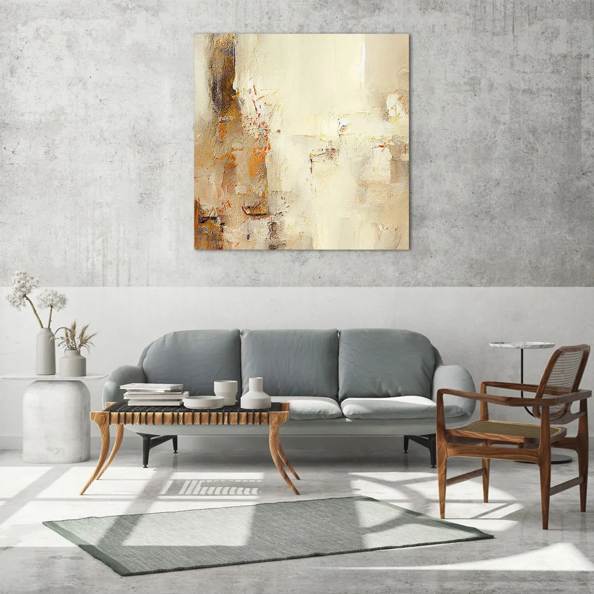 Glastavla - Bild på glas - Bärnstenens själ - 60x60 cm