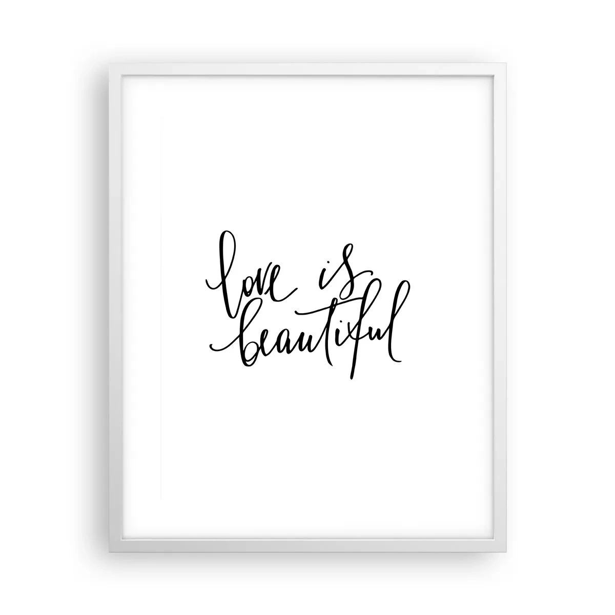 Affisch i vit ram - Läs och upprepa - 40x50 cm