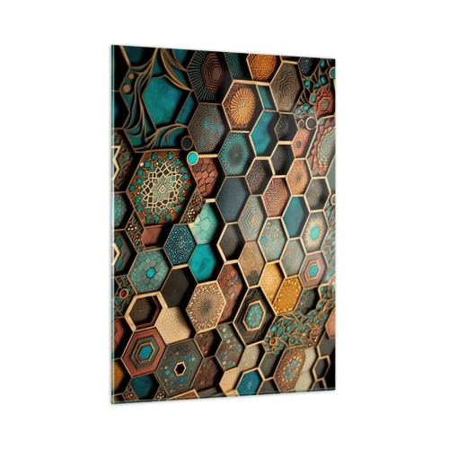 Glastavla - Bild på glas - Arabiska ornament - en variation - 50x70 cm