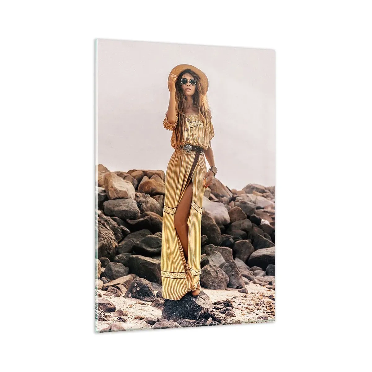 Glastavla - Bild på glas - Stenarnas magi - 80x120 cm