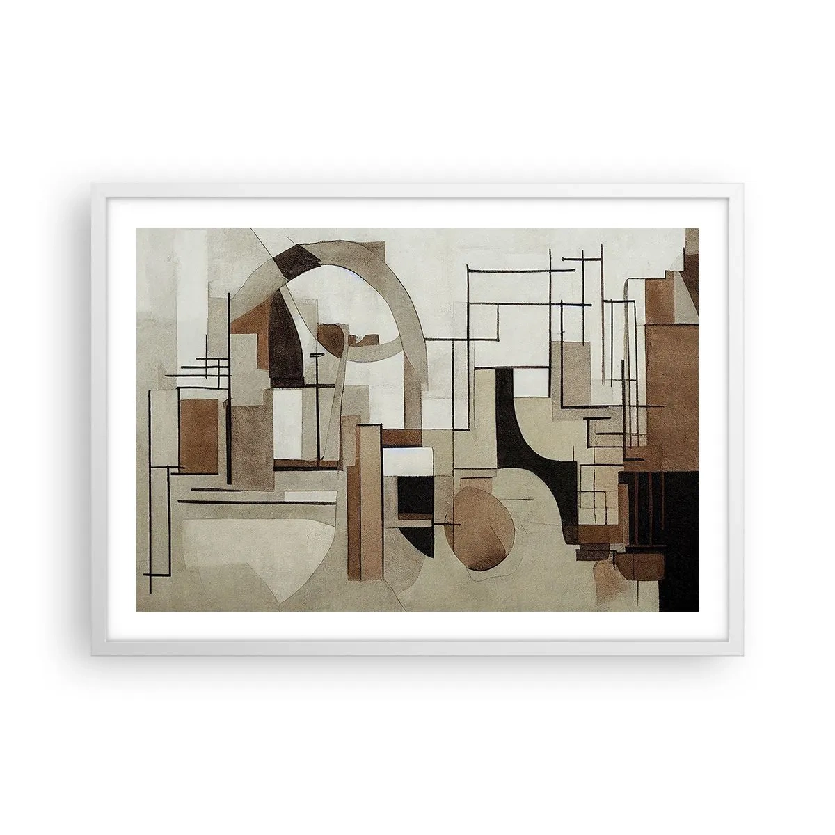 Affisch i vit ram - Stadsbild 2.0 - 70x50 cm