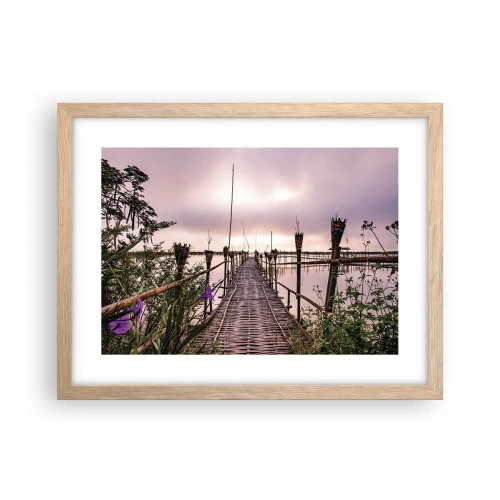 Affisch i ram av ljusek - Asiens lugn och tystnad - 40x30 cm