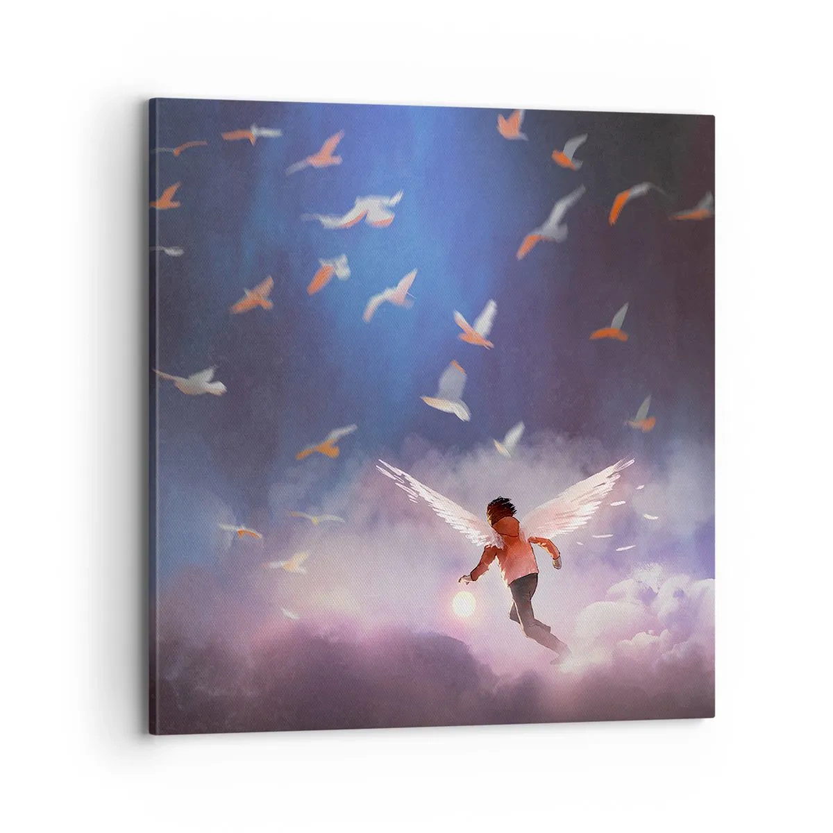 Canvastavla - Bild på duk - Man måste ha fantasi och mod - 70x70 cm