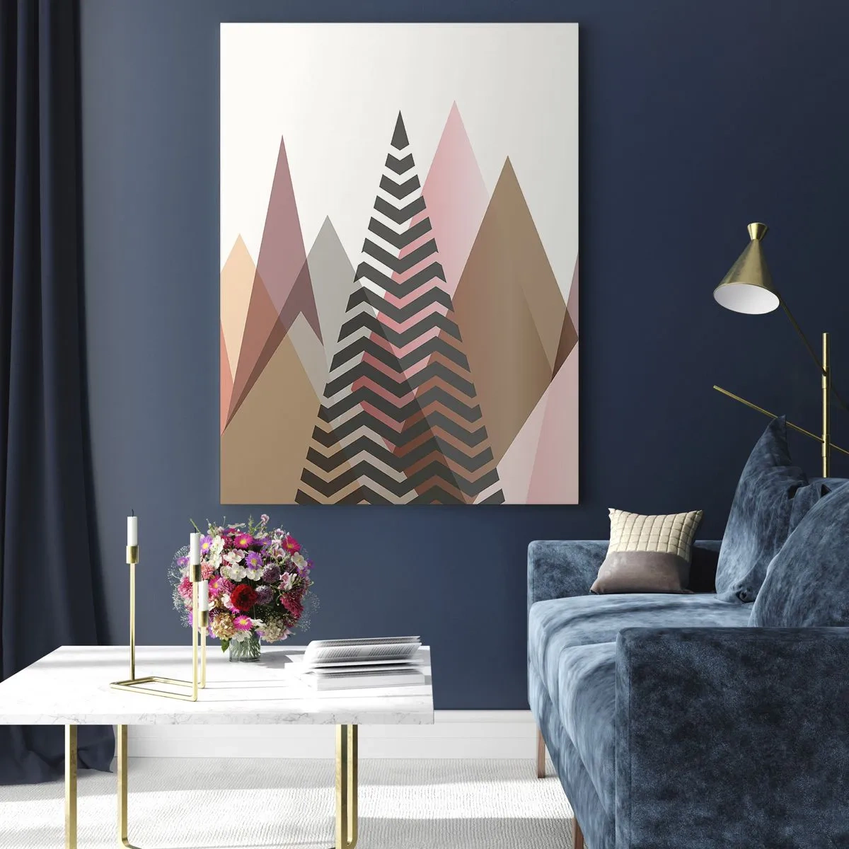 Glastavla - Bild på glas - Utsikt över pyramider - 80x120 cm