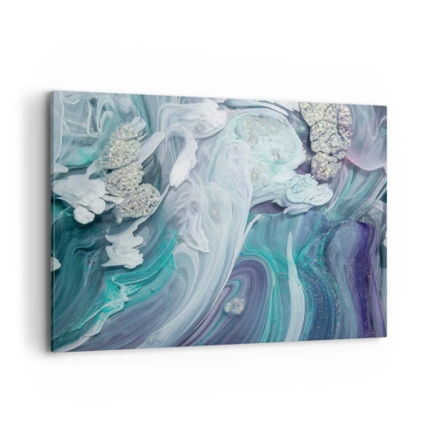 Canvastavla - Bild på duk - Blåhetens strömmar - 120x80 cm