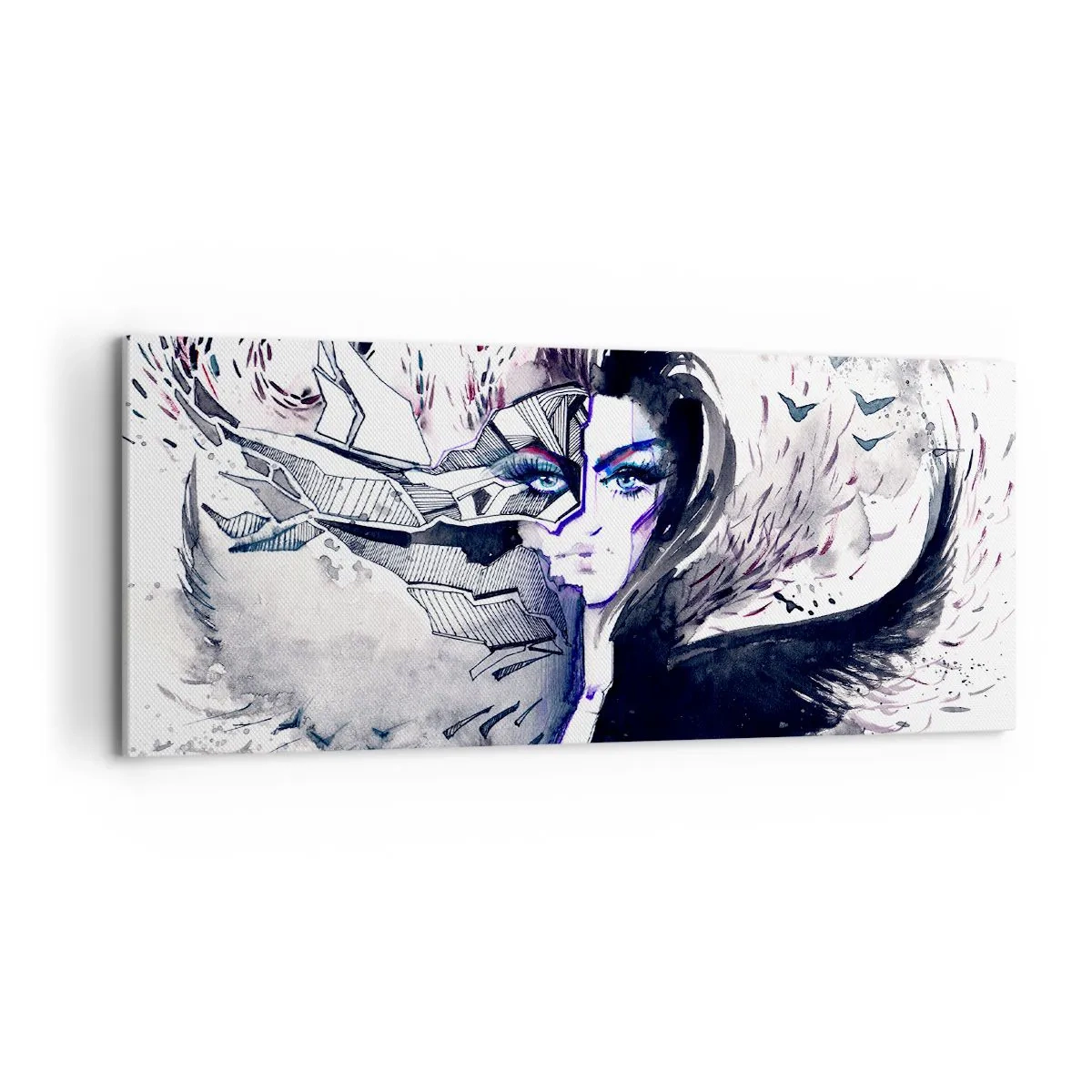 Canvastavla - Bild på duk - Demonisk och vacker - 100x40 cm