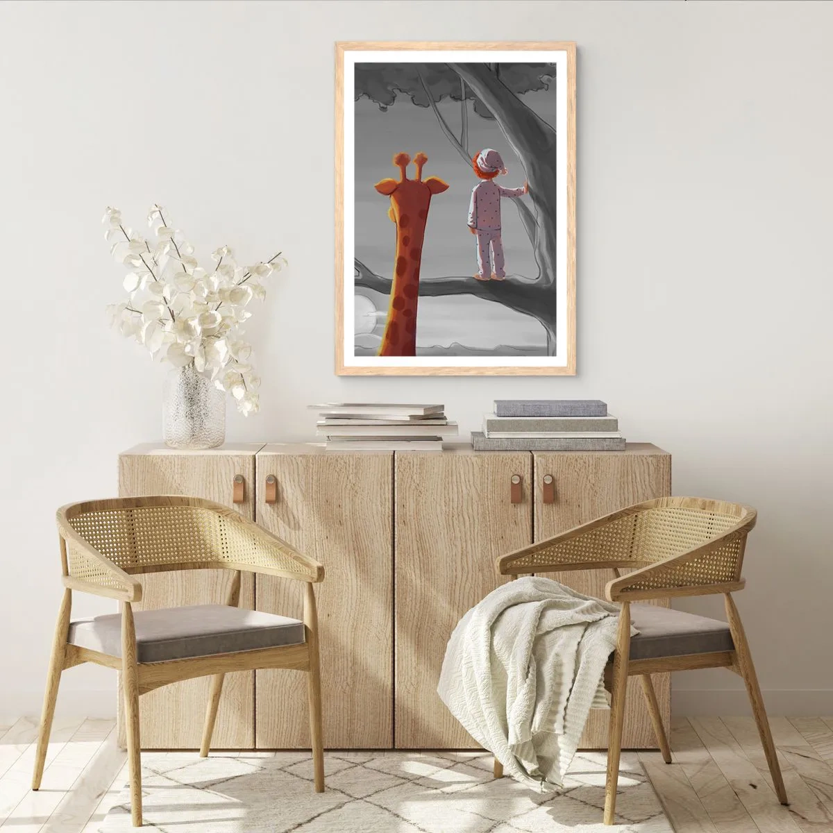 Affisch i ram av ljusek - Det händer på riktigt - 40x50 cm