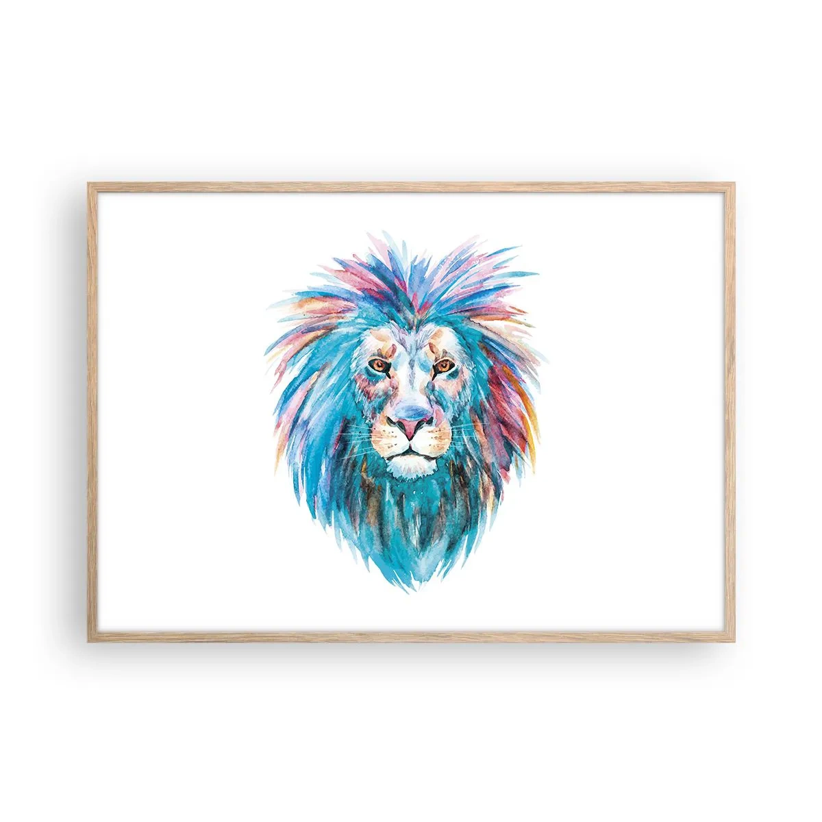 Affisch i ram av ljusek - Elektrifierande aura - 100x70 cm