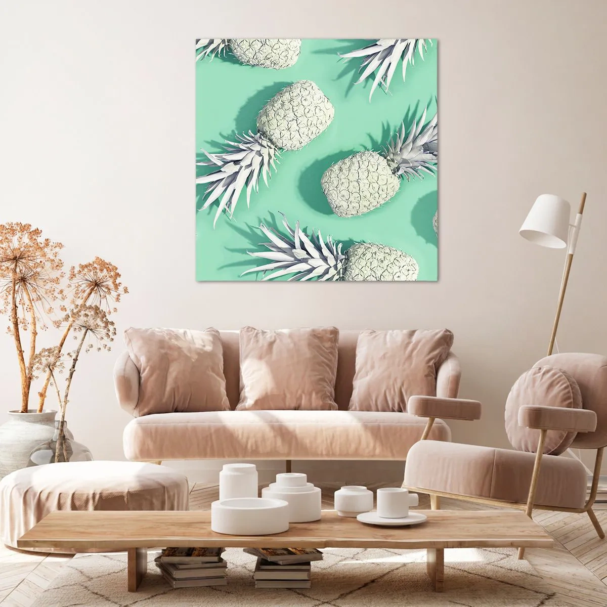 Canvastavla - Bild på duk - Passar utmärkt med mynta - 40x40 cm