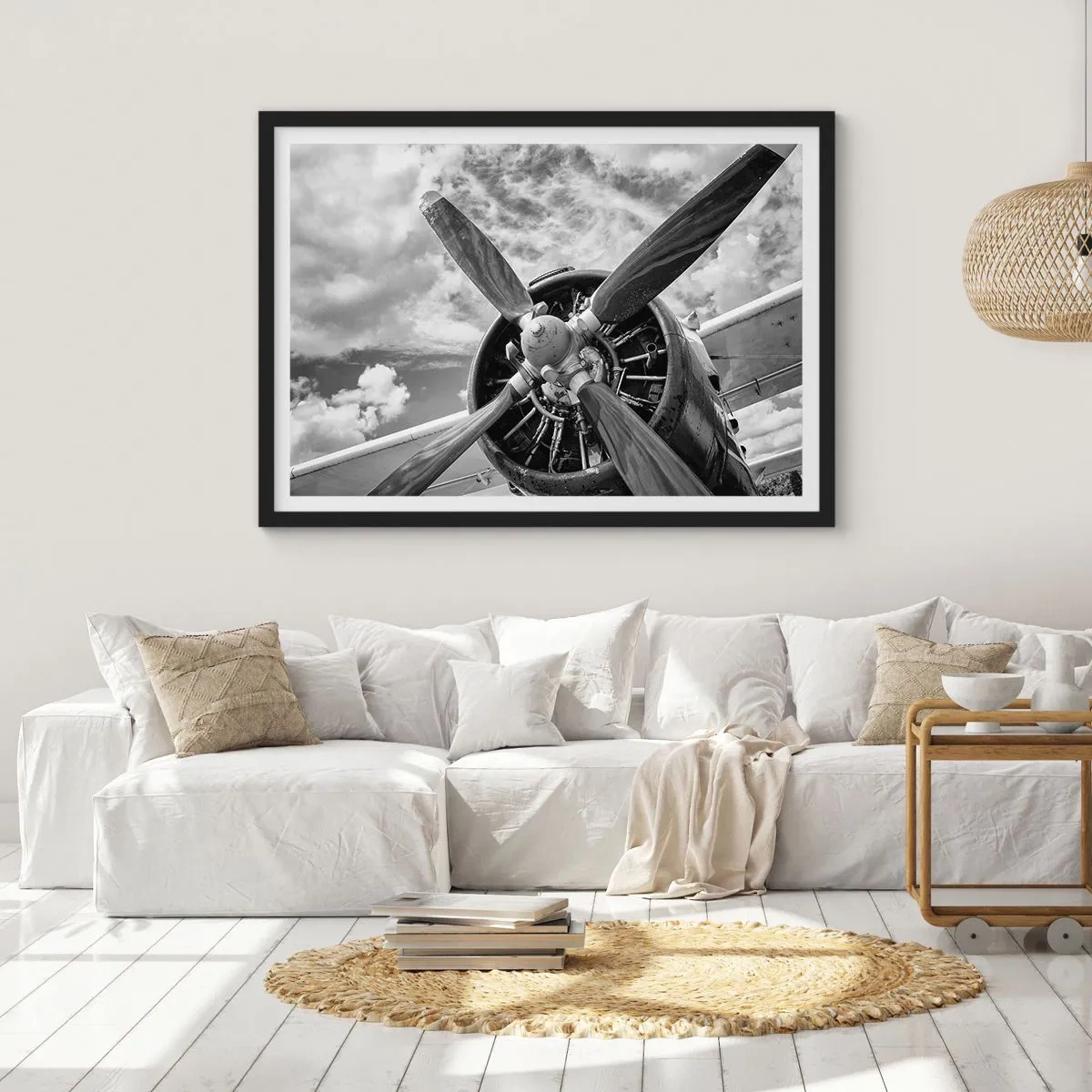 Affisch i svart ram - Luftrummets härskare - 70x50 cm