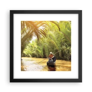 Affisch i svart ram - Genom en palmravin - 30x30 cm