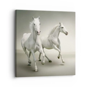 Canvastavla - Bild på duk - White power! - 30x30 cm