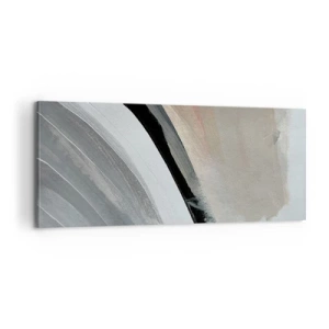 Canvastavla - Bild på duk - Komposition: en båge av svart och grått - 100x40 cm