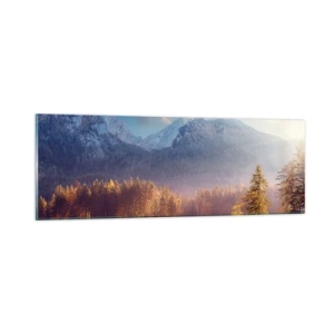 Glastavla - Bild på glas - I berg och dalar - 90x30 cm