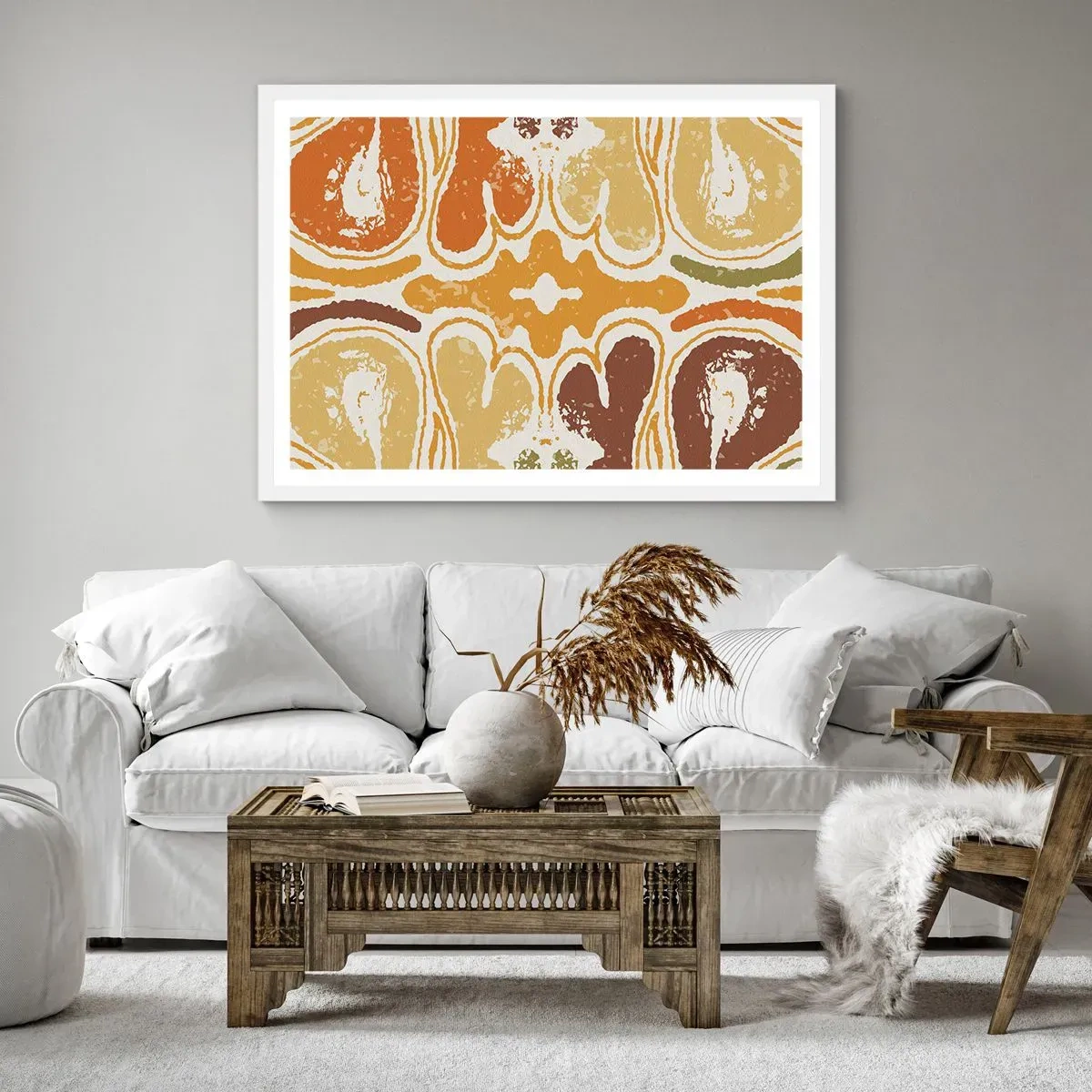 Affisch i vit ram - Sentimental abstraktion - 50x40 cm