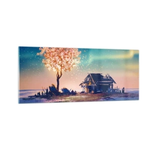 Glastavla - Bild på glas - Naturen är tidlös - 100x40 cm