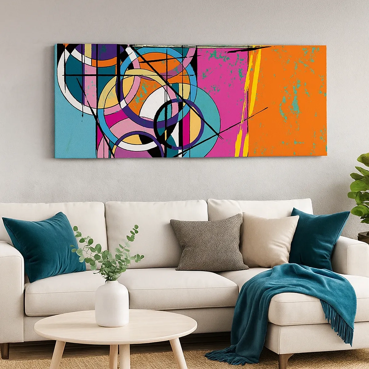 Canvastavla - Bild på duk - Hjul efter hjul - 30x30 cm