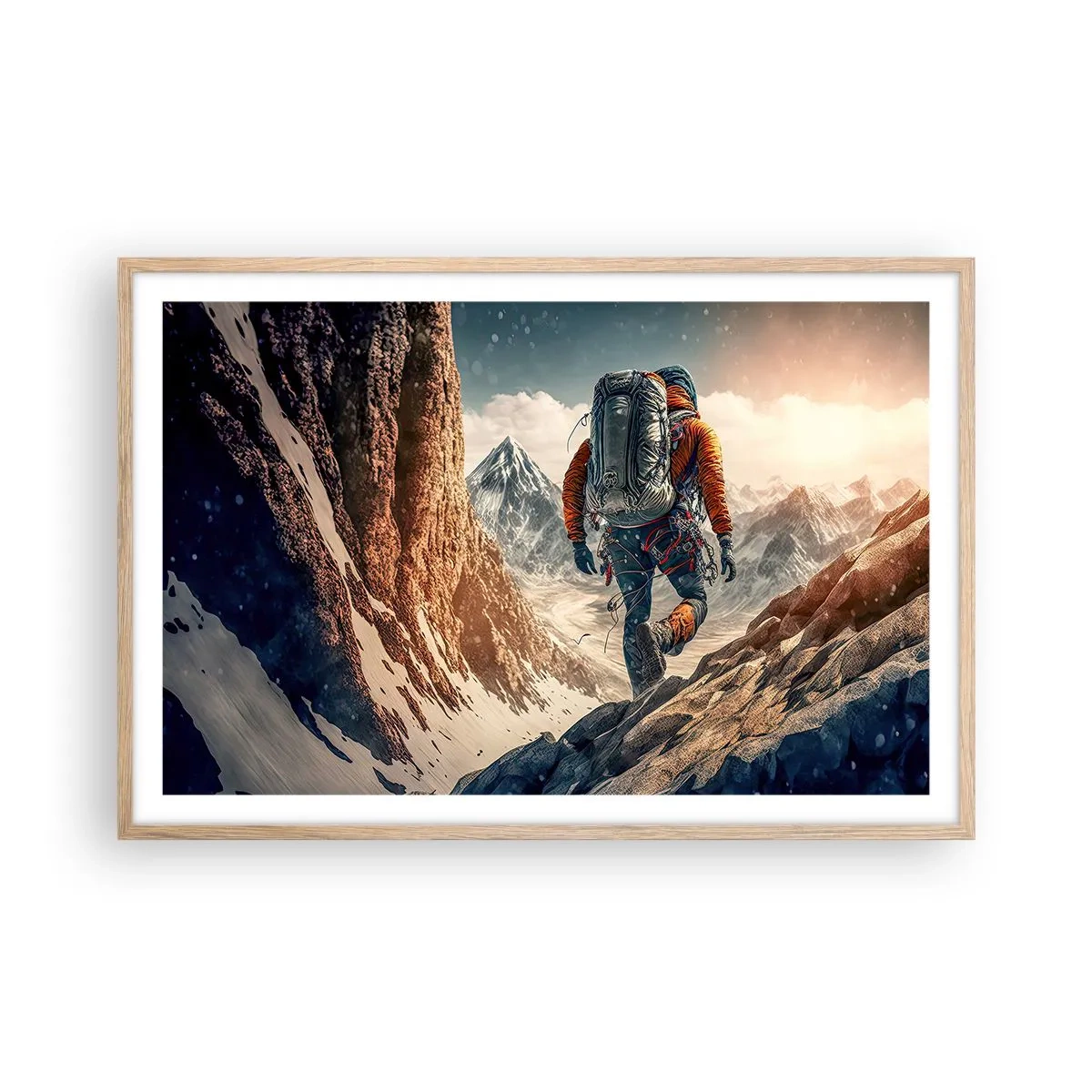 Affisch i ram av ljusek - Ensam krigare - 91x61 cm