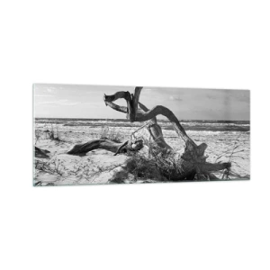 Glastavla - Bild på glas - Havets skulptur - 100x40 cm
