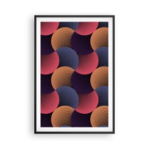 Affisch i svart ram - I en cirkulär rytm - 61x91 cm