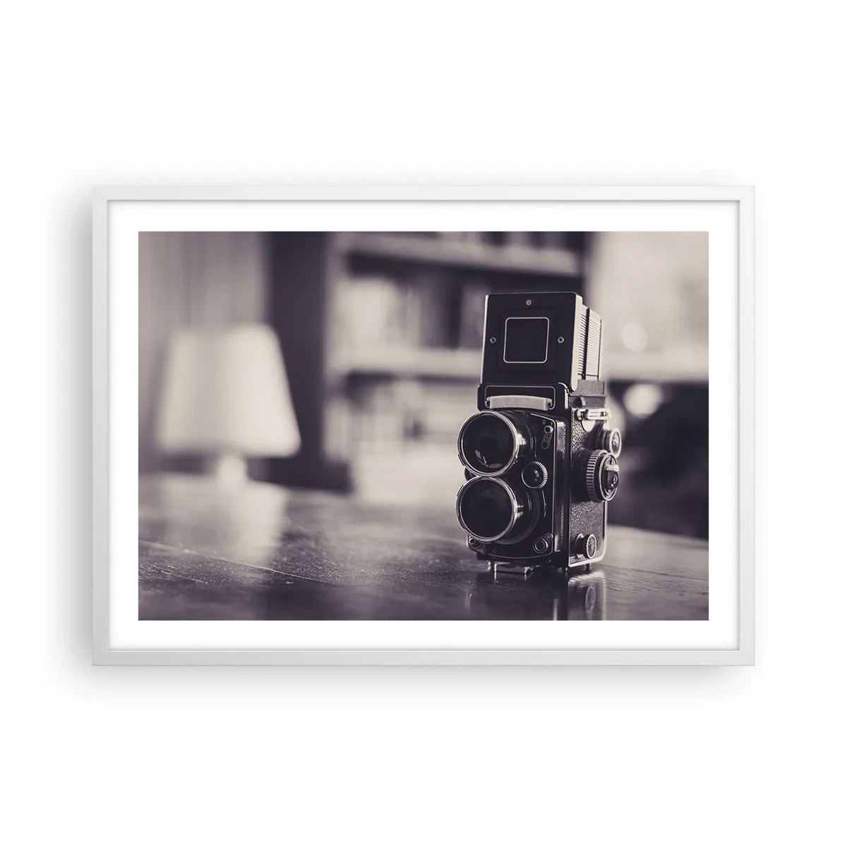 Affisch i vit ram - Ett gammalt fotografis magi - 70x50 cm
