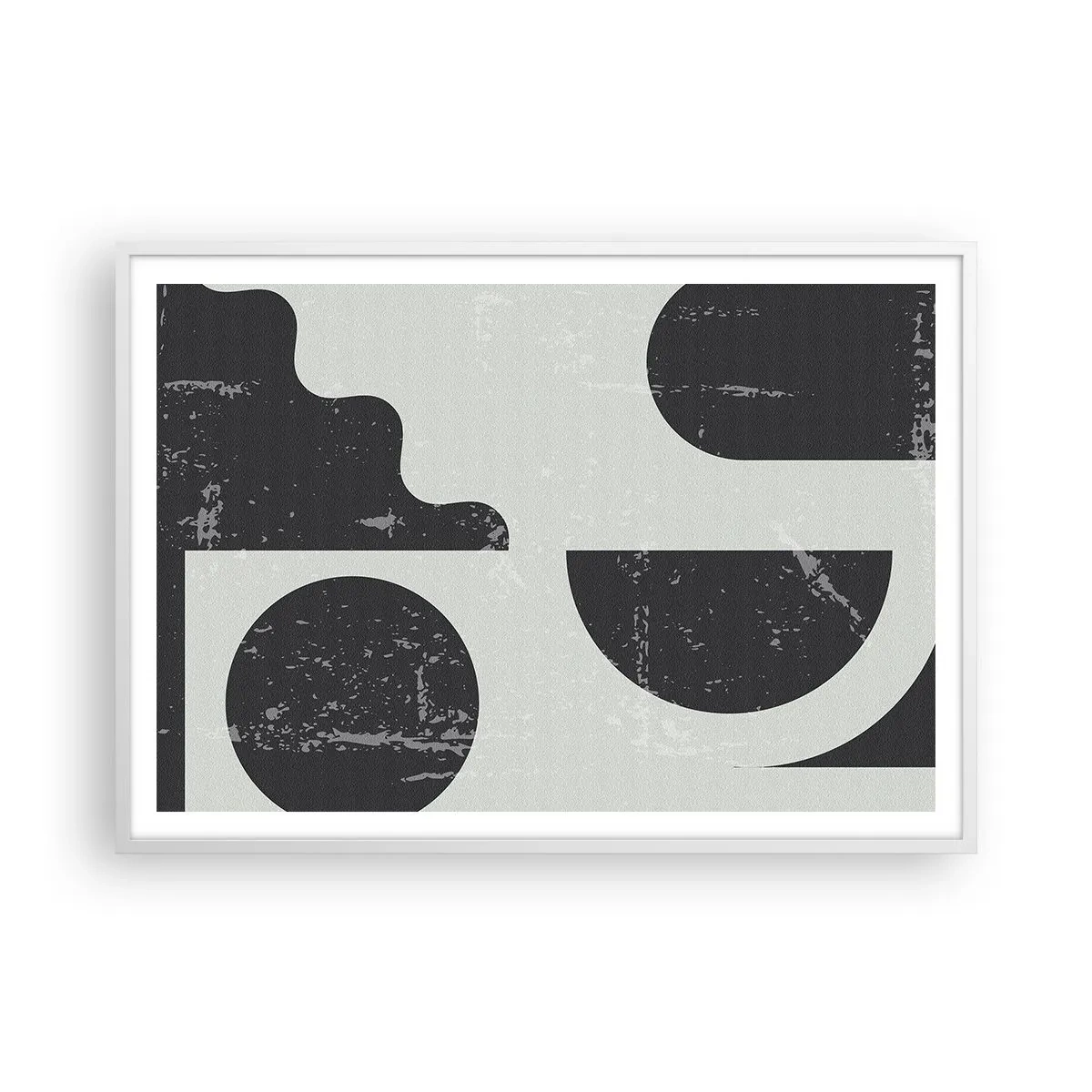 Affisch i vit ram - Komposition ovanför och under - 100x70 cm