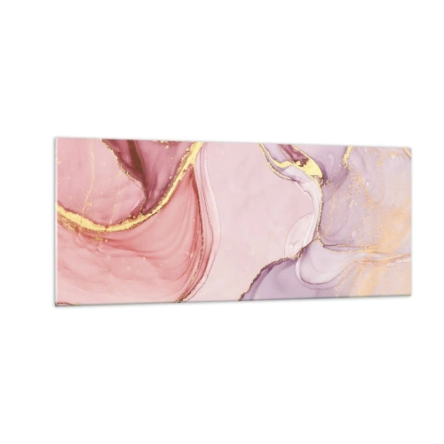Glastavla - Bild på glas - Färgernas smek - 100x40 cm