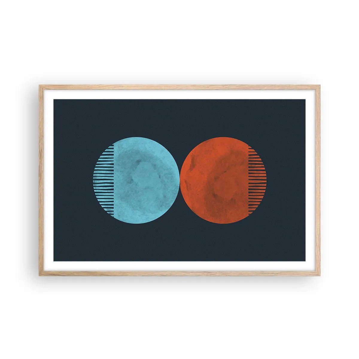 Affisch i ram av ljusek - Endast geometri? - 91x61 cm