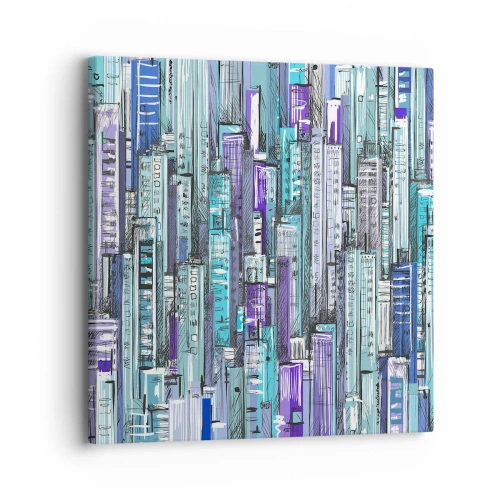 Canvastavla - Bild på duk - Blått från himlen - 30x30 cm