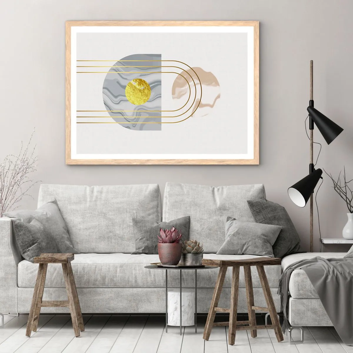 Affisch i ram av ljusek - Ljushet och sken - 40x30 cm