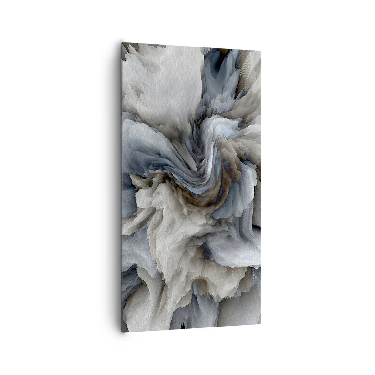 Canvastavla - Bild på duk - Sten och blomma - 65x120 cm