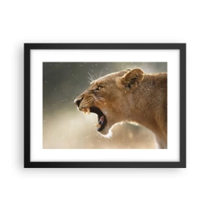 Affisch i svart ram - Försök att inte lyssna - 40x30 cm