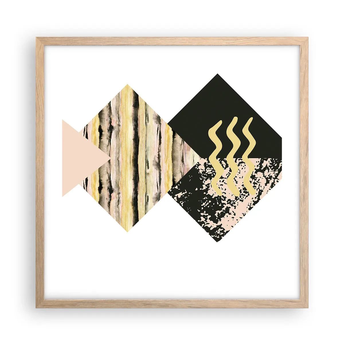 Affisch i ram av ljusek - Inte så enkelt - 50x50 cm